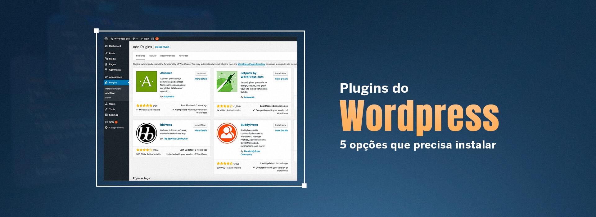 Plugins do WordPress – 5 opções que precisa instalar